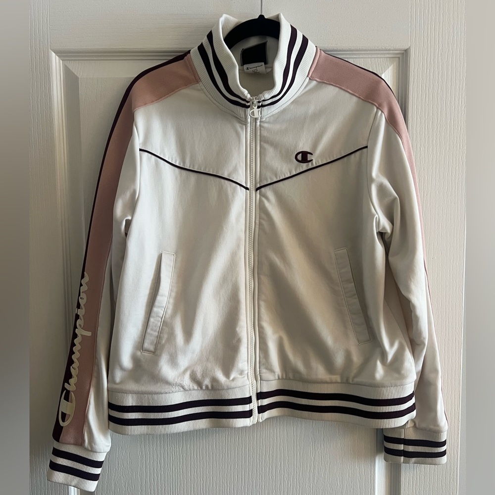 Champion Zip Up Woman’s Jacket - Cream/Pink/Burgundy
